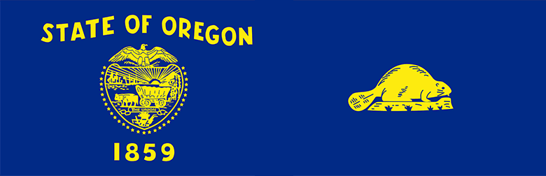 俄勒冈州州旗和海狸图案.png